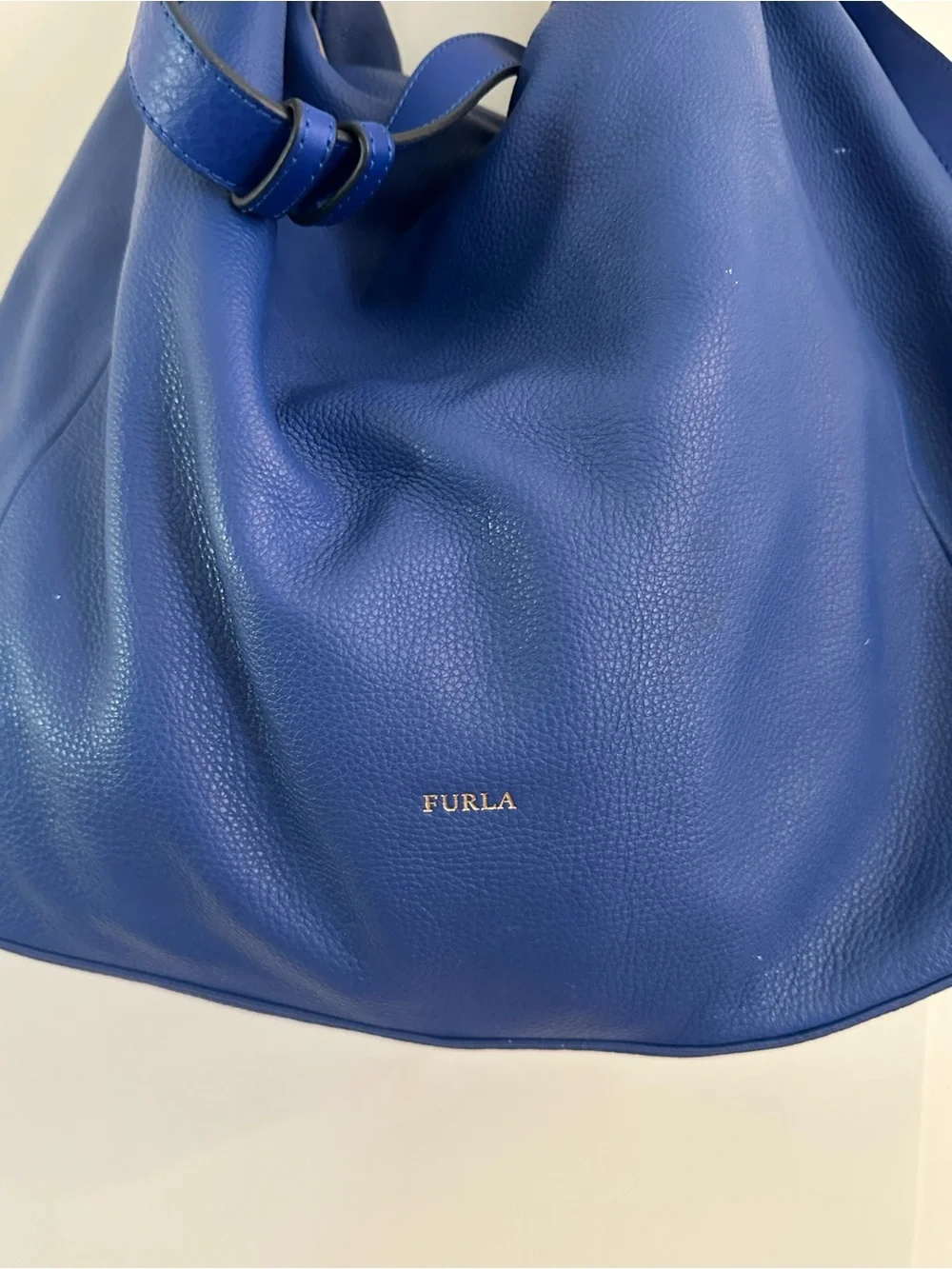 Furla Blue‎ Leather Handbag w/Shoulder Strap